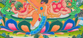 Nepalese Hand-painted Yellow Jambhala Thangka Painting - T-B-HT-RB-Z-0040