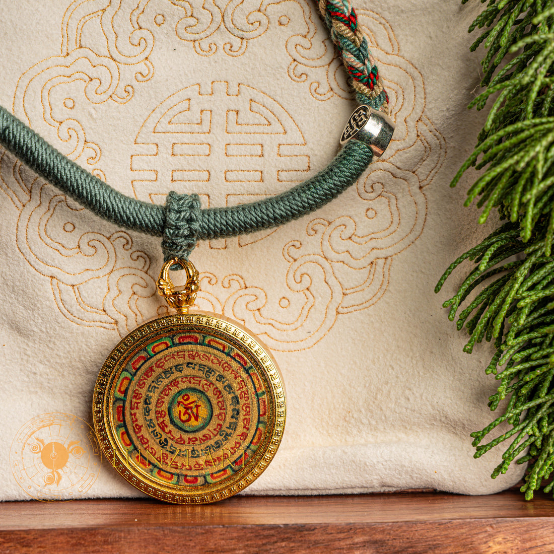 Om Mantra Ghau Locket Thangka - L-OM-38
