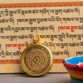 Om Mantra Ghau Locket Thangka - L-OM-38