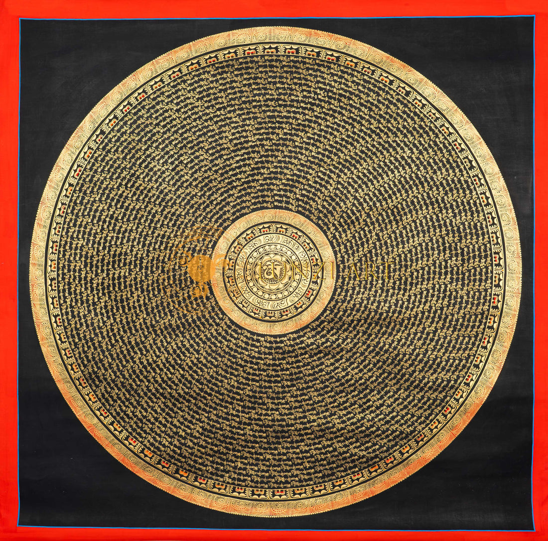 Om Mantra Mandala Thangka - Thangka