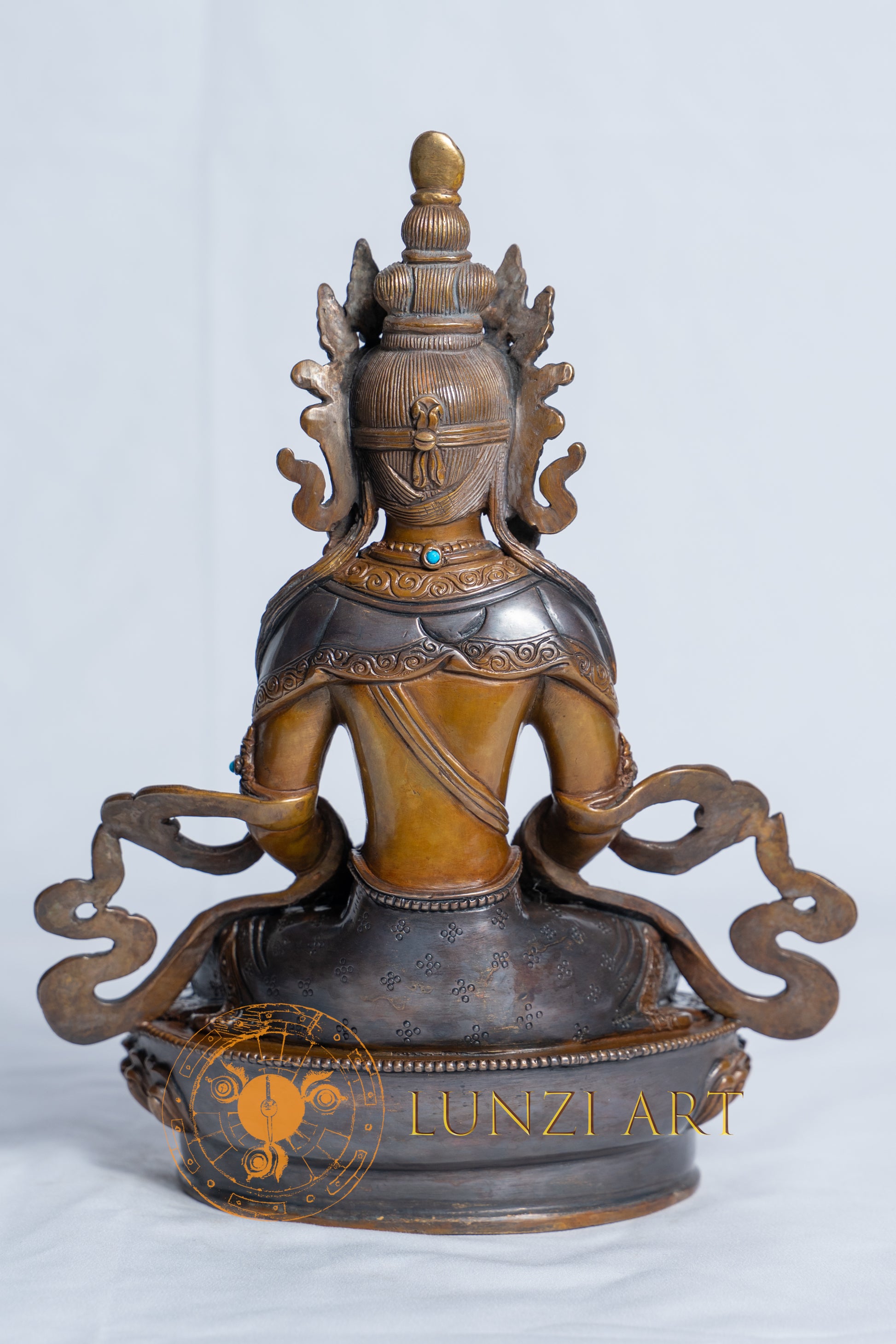Radiant Amitayus Statue | Copper Oxidized - S-B-RM-C-A-0015
