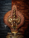 Refined Copper Standing Statue Of Multi-Faced Thousand-Armed Avalokiteshvara - S-P-SS-C-TAA-0001