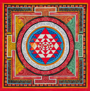 Sacred Geometry of Abundance: The Shree Yantra Mandala - Thangka