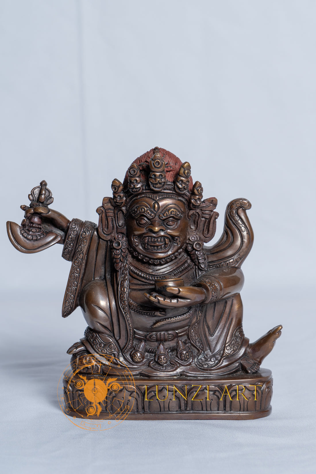 Sacred Kagyu Mahakala statue | Copper Oxidized - S-B-RM-C-KM-0001