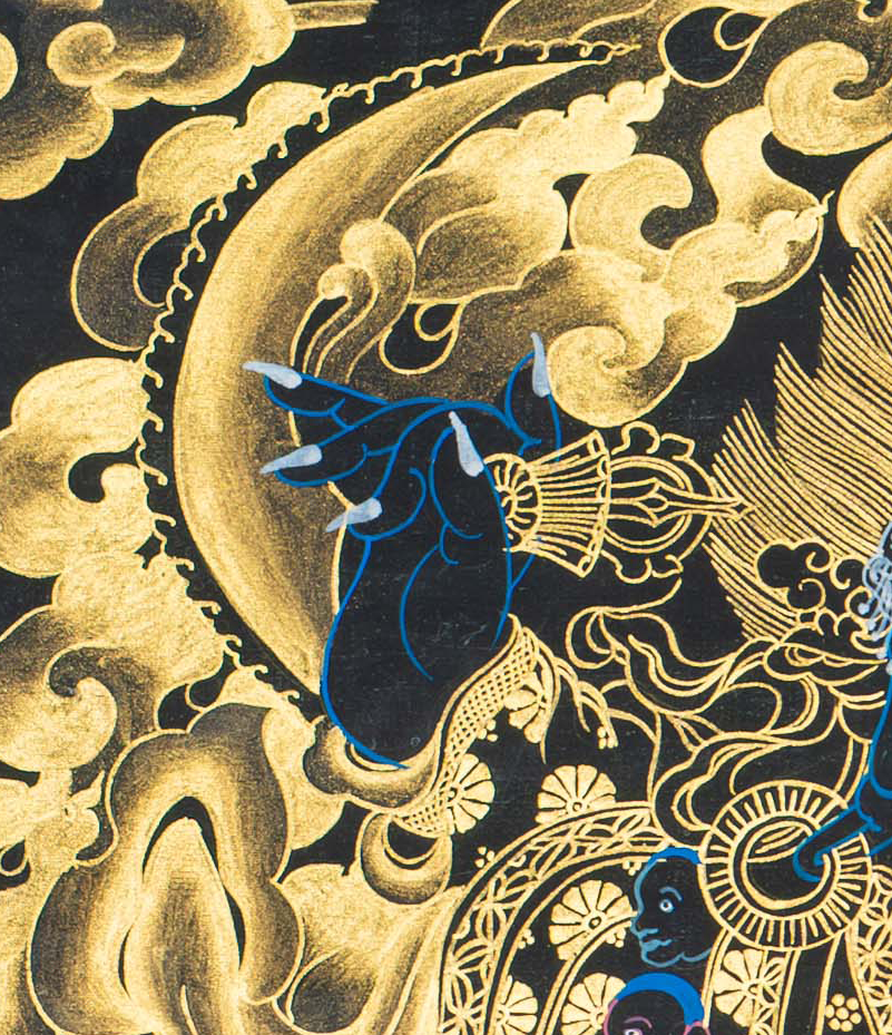 Shadbhuja Mahakala Thangka – The Wrathful Guardian of Wisdom - T-S-BT-BB-M-0138