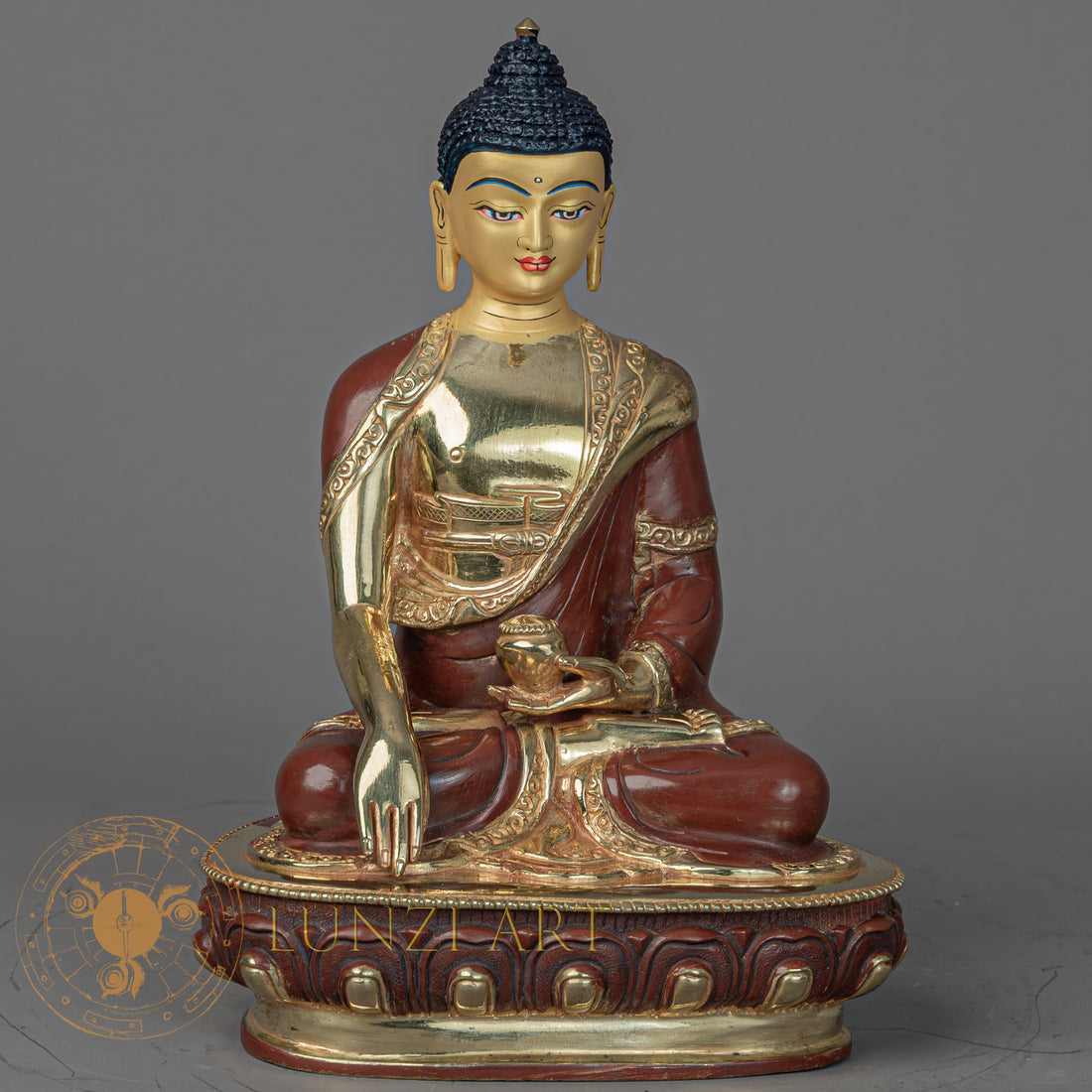 Shakyamuni Buddha | Handmade Half Gold Plated Statue - S-P-BA-HG-CG-SB-00210