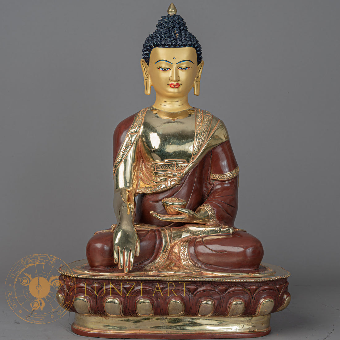 Shakyamuni Buddha | Handmade Half Gold Plated Statue - S-P-BA-HG-CG-SB-00215
