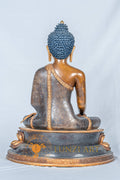 Shakyamuni Buddha Sculpture | Handmade Half Gold Plated Statue - S-B-RM-HG-CG-SB-0114