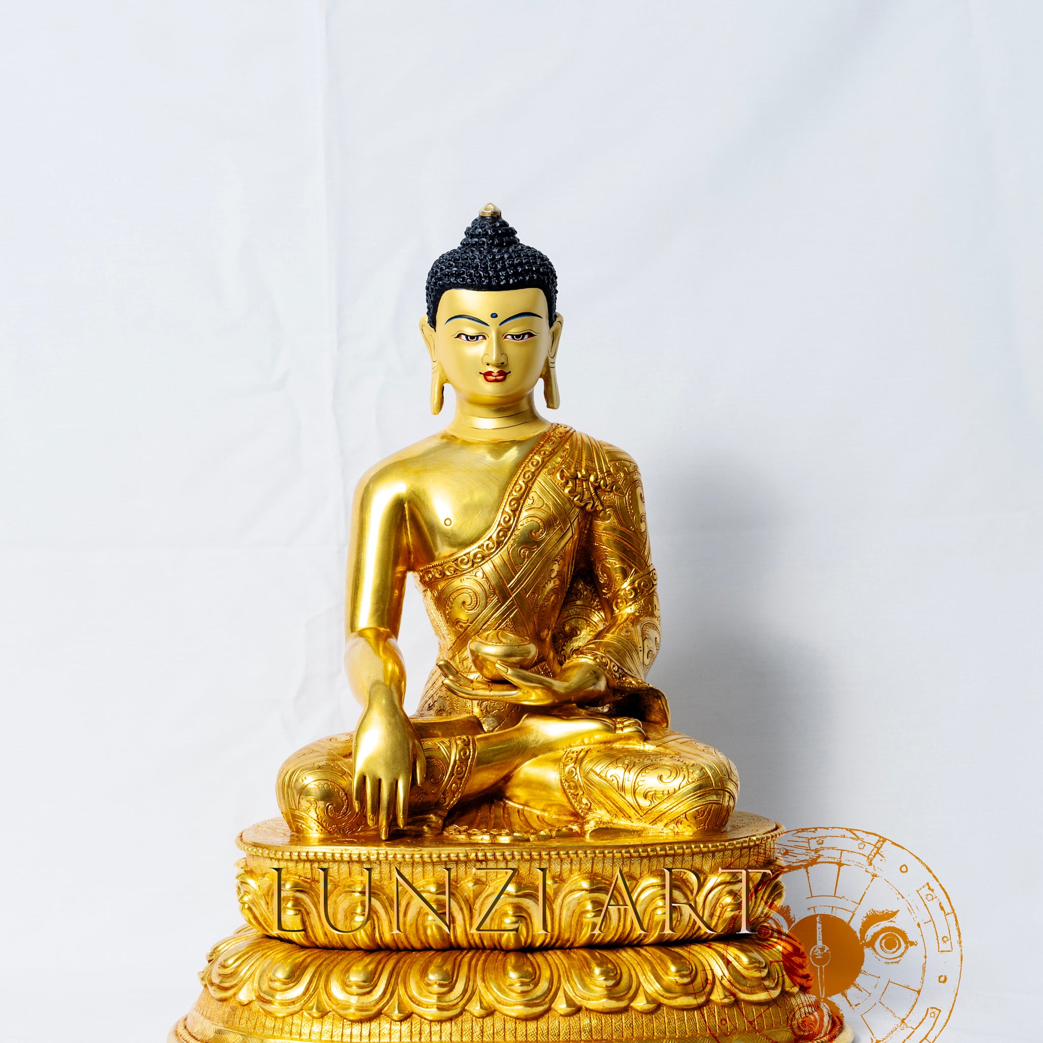 Shakyamuni Buddha Statue | 24k Gold Plated Full Copper Gilded - statues