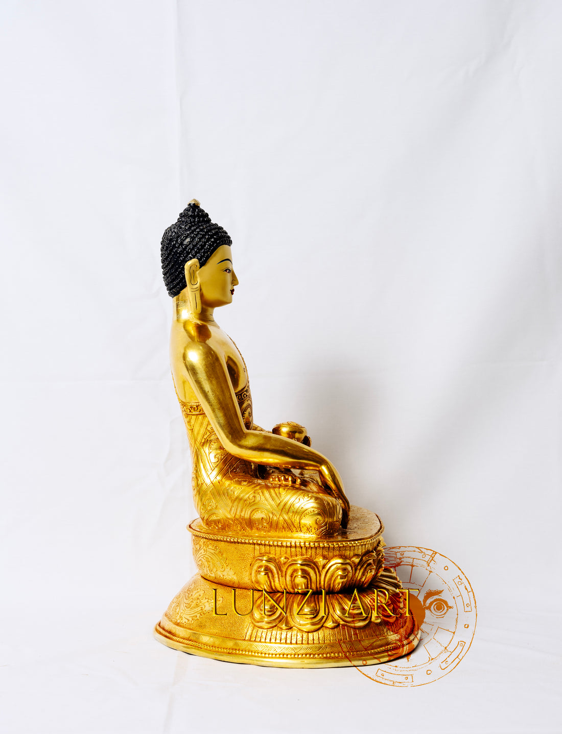 Shakyamuni Buddha Statue | 24k Gold Plated Full Copper Gilded - statues