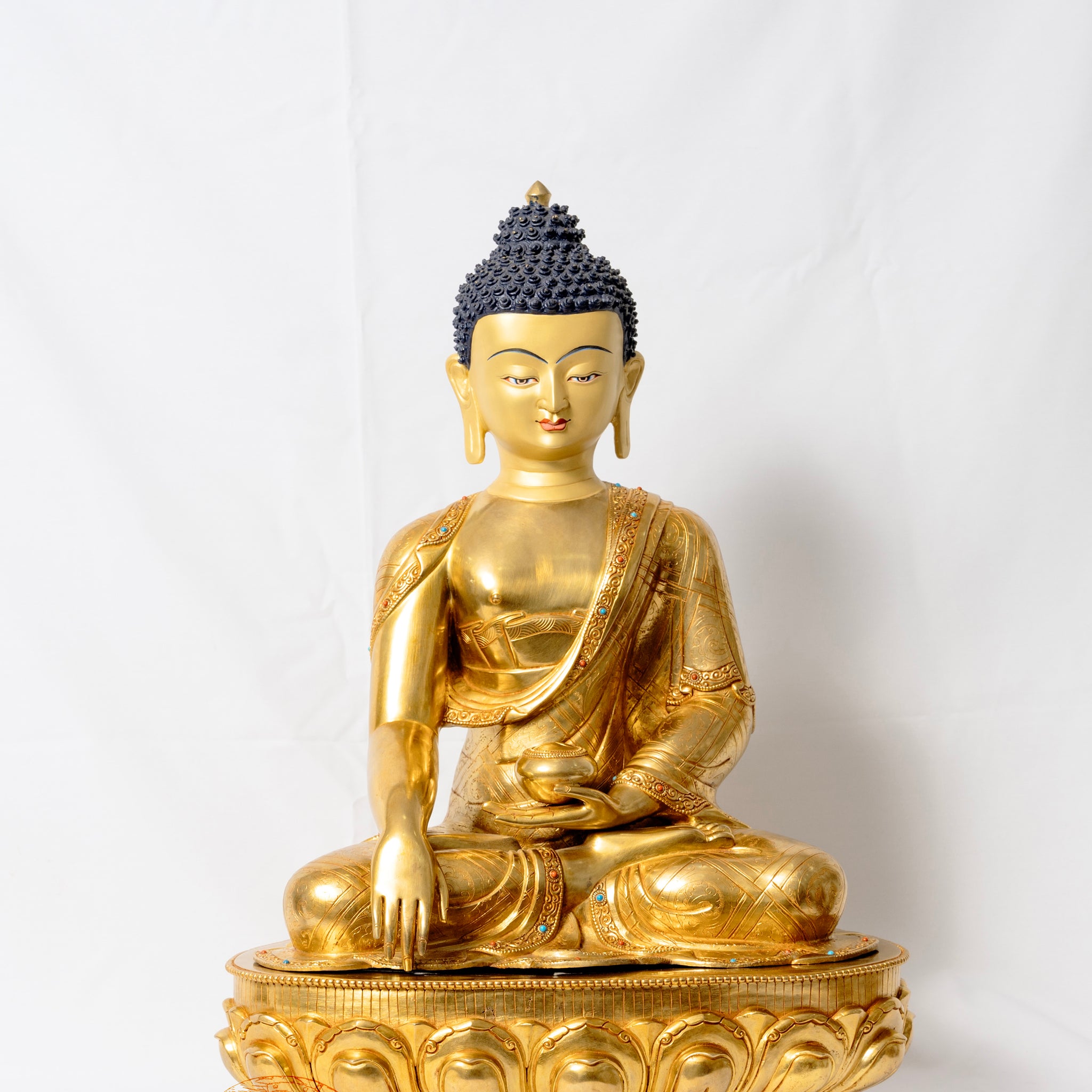 Shakyamuni Buddha Statue | 24k Gold Plated Full Copper Gilded - statues