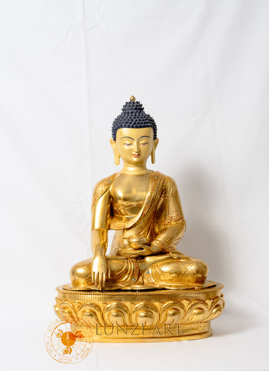 Shakyamuni Buddha Statue | 24k Gold Plated Full Copper Gilded - statues