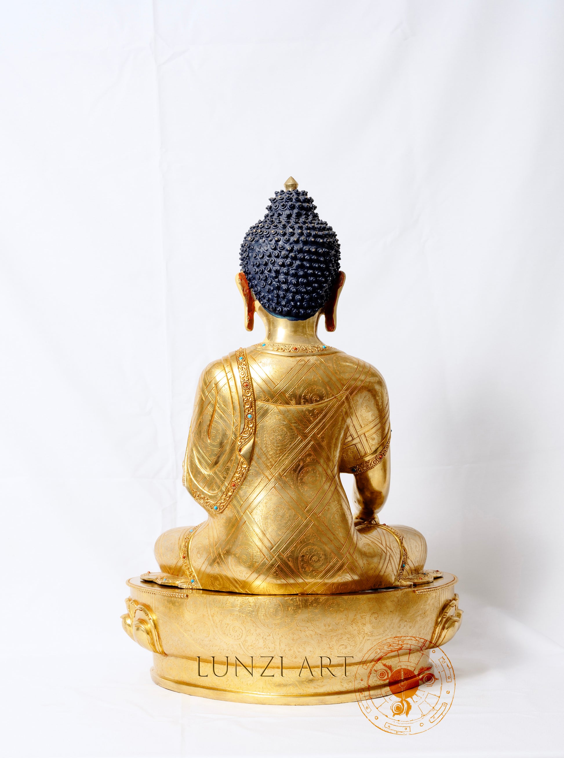 Shakyamuni Buddha Statue | 24k Gold Plated Full Copper Gilded - statues