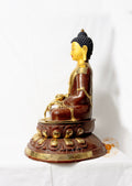 Shakyamuni Buddha Statue | 24k Gold Plated Pure Gilded Copper - S-P-BA-HG -CG-SB-0025