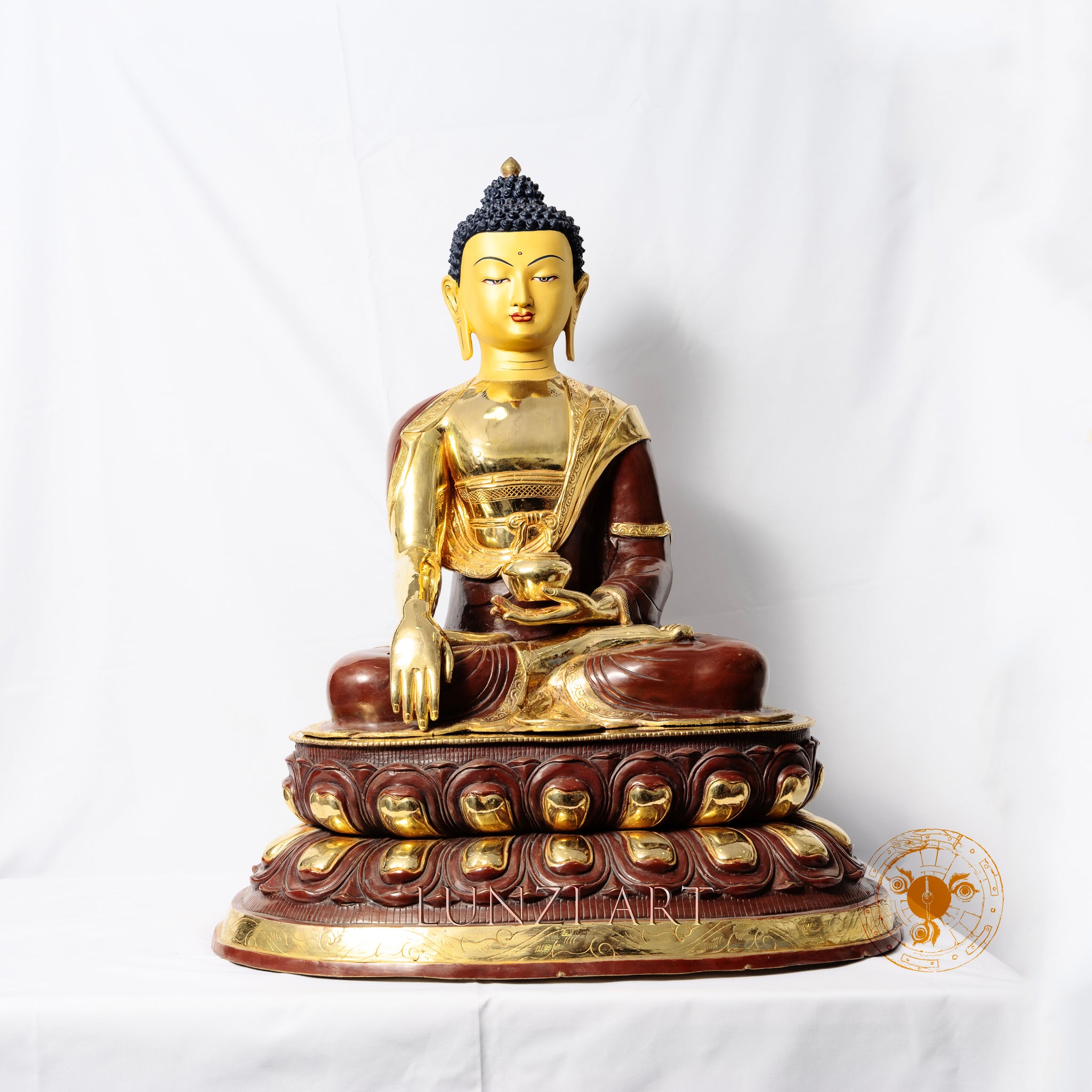 Shakyamuni Buddha Statue | 24k Gold Plated Pure Gilded Copper - statues
