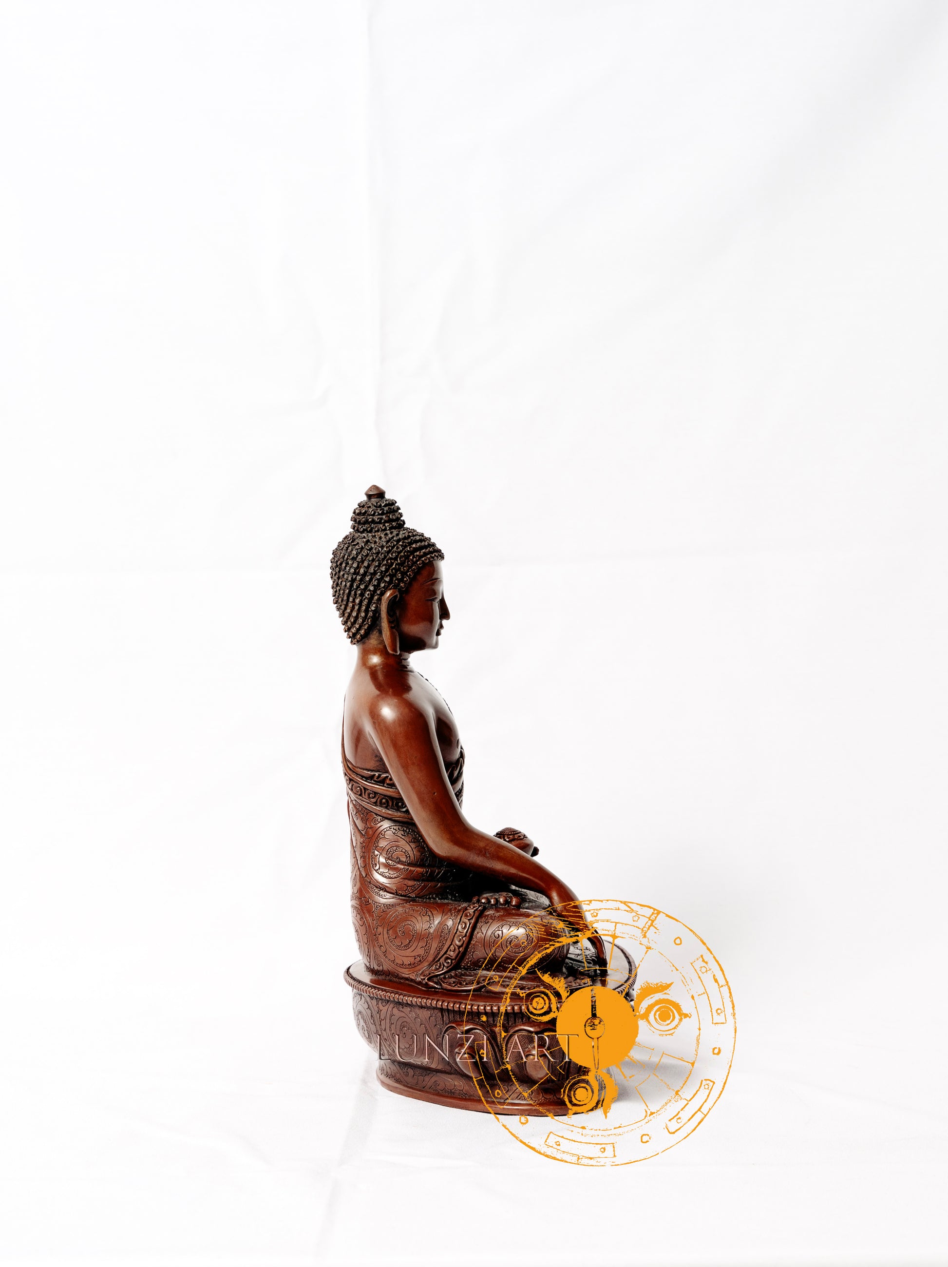 Shakyamuni Buddha Statue | Coffee Colour Copper Oxidized - S-P-BA-C-SB-0009