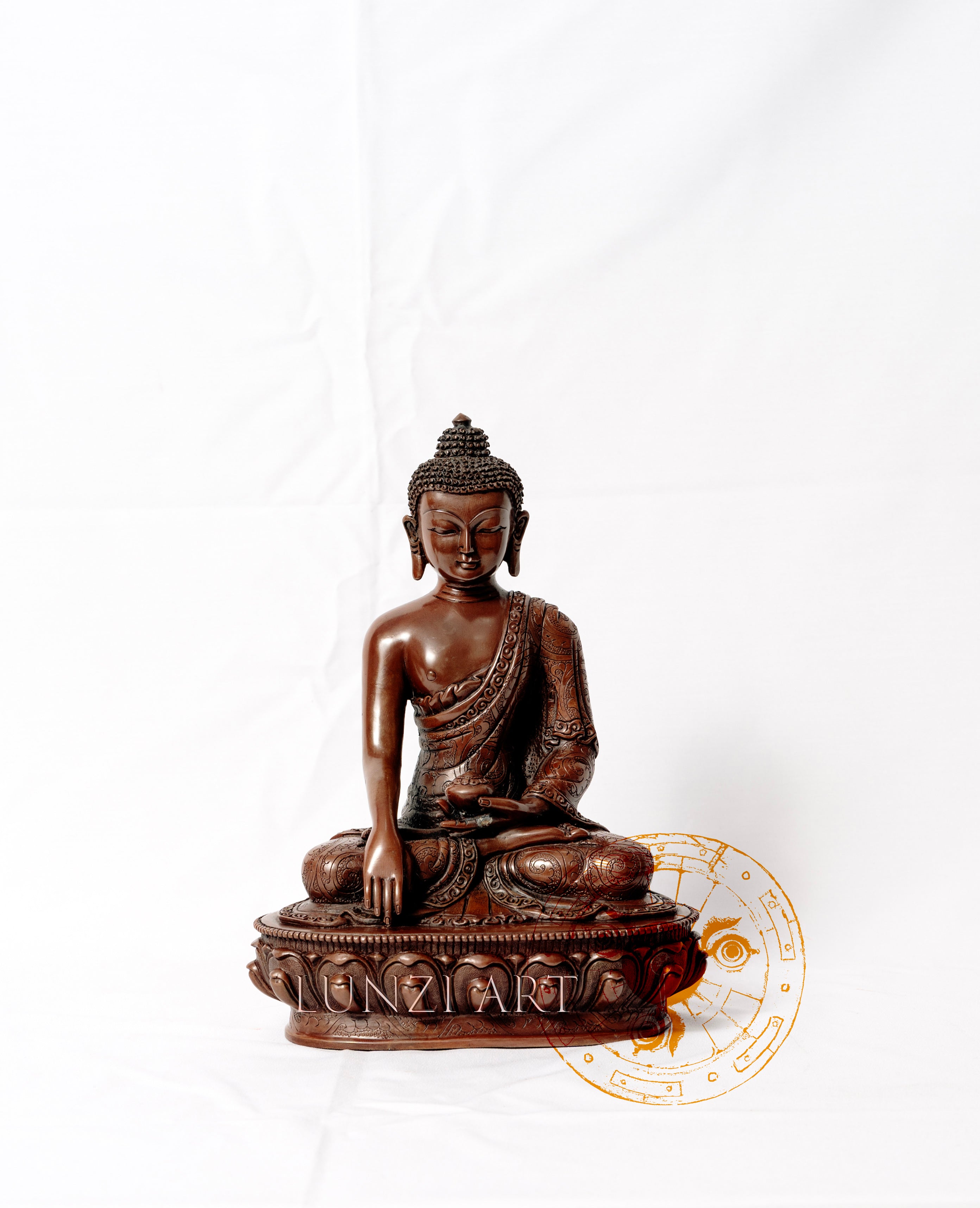 释迦牟尼佛像| 咖啡色氧化铜– LunziArt-Nepal Buddha statues