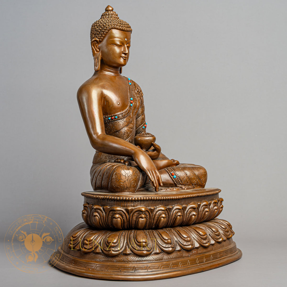 Shakyamuni Buddha Statue | Copper Oxidized - S-P-R-C-S-00219
