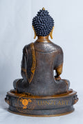 Shakyamuni Buddha Statue | Copper Oxidized with Painted Face - statues