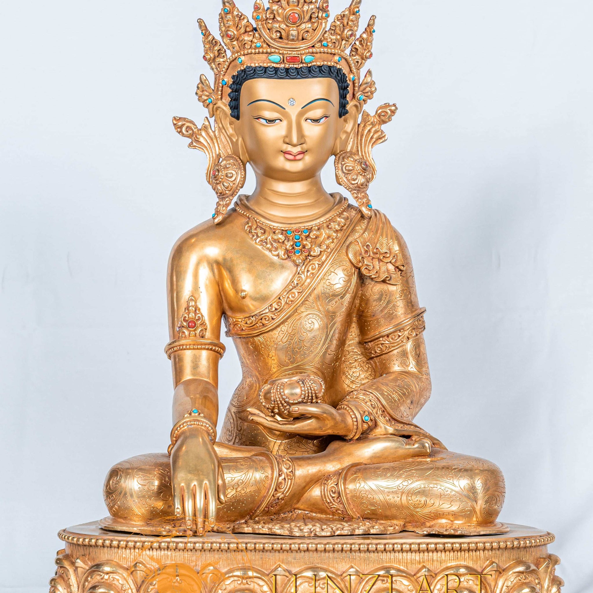 Shakyamuni Buddha Statue | Copper with 24K Gold Plating - statues