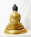 Shakyamuni Buddha Statue | Copper with 24k Gold Plating - S-P-BA-FG -CG-SB-0016