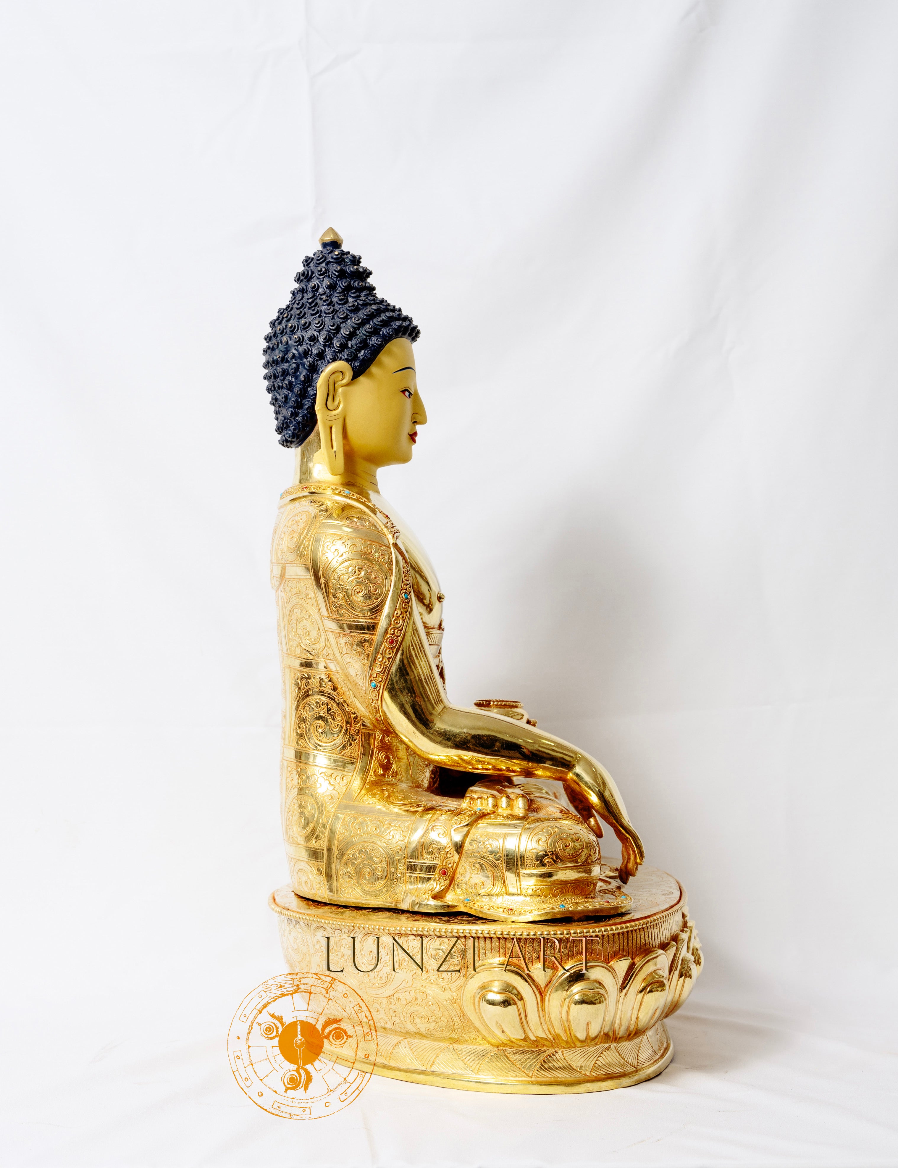 Shakyamuni Buddha Statue | Copper with 24k Gold Plating