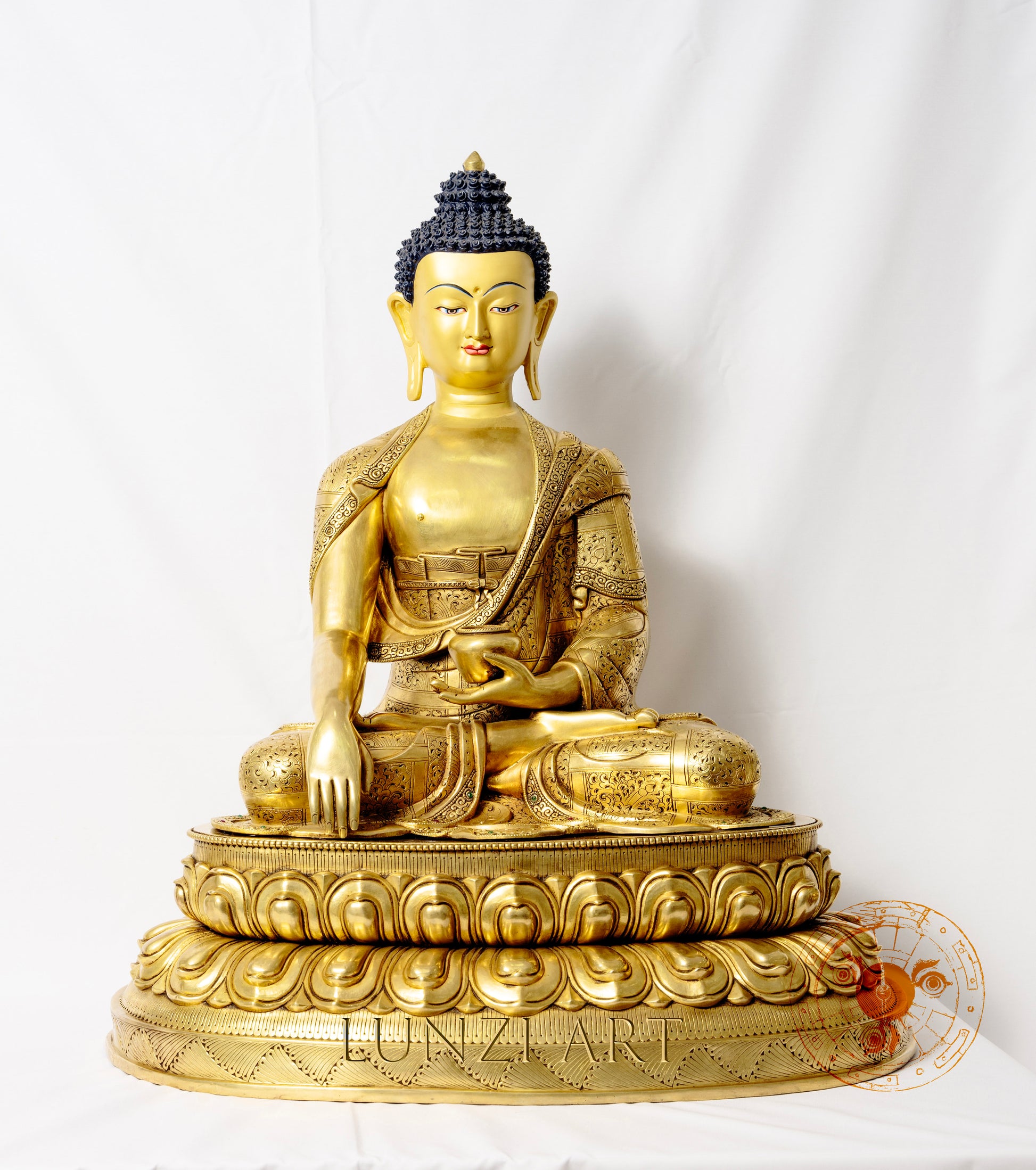 Shakyamuni Buddha Statue | Copper with 24k Gold Plating - statues