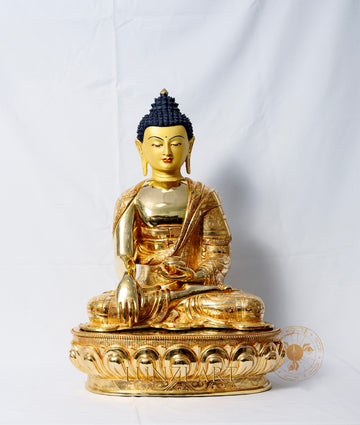 Shakyamuni Buddha Statue | Copper with 24k Gold Plating - statues