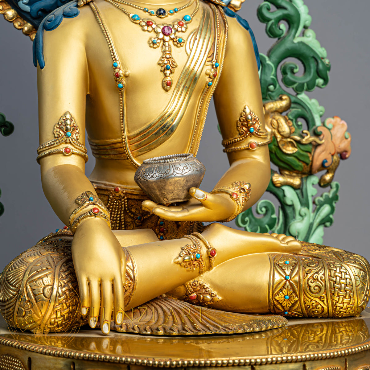 Shakyamuni Buddha Statue | Copper with Gold Dust Finish - S-P-R-CG-FG-SB-00232