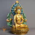 Shakyamuni Buddha Statue | Copper with Gold Dust Finish - S-P-R-CG-FG-SB-00232