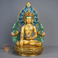 Shakyamuni Buddha Statue | Copper with Gold Dust Finish - S-P-R-CG-FG-SB-00232