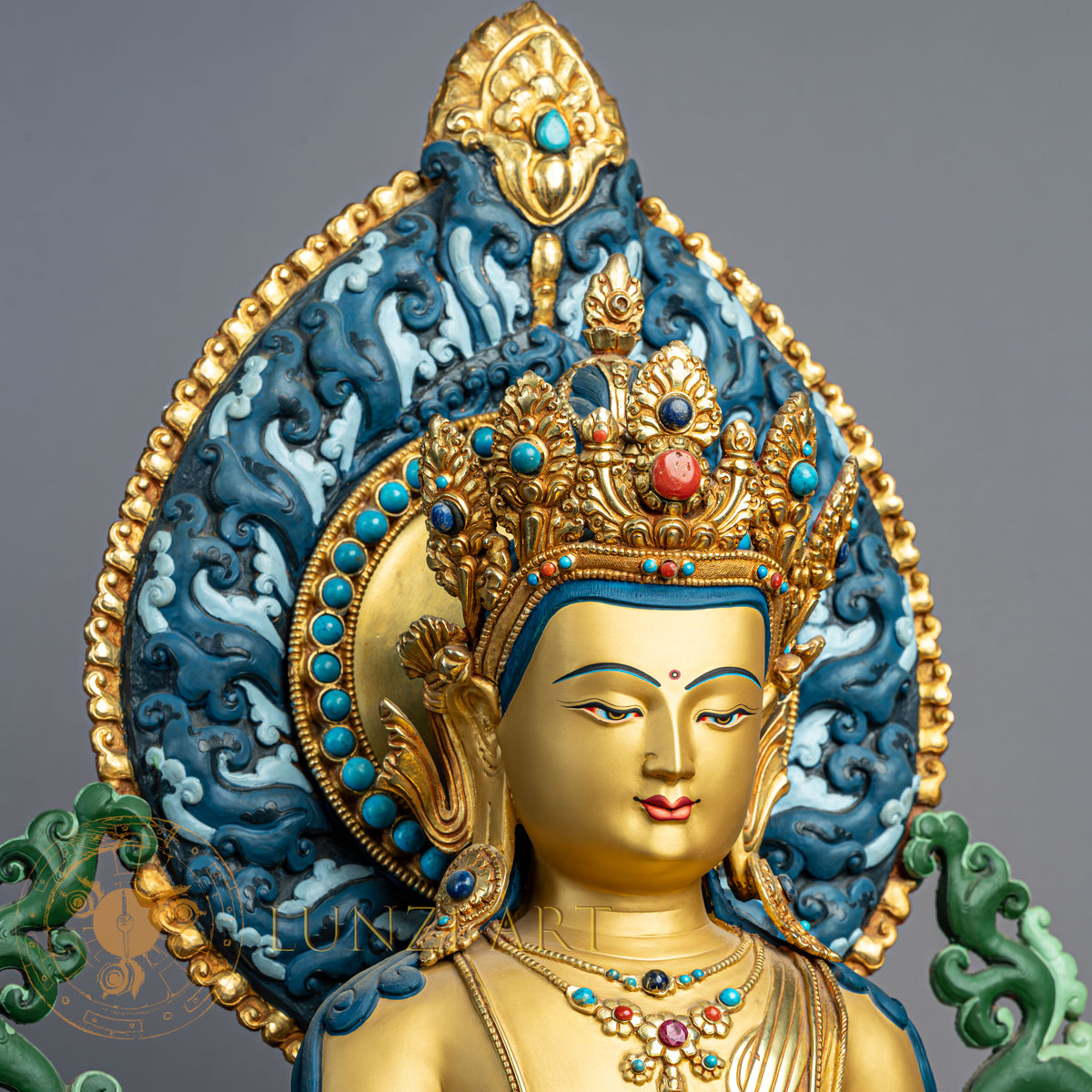 Shakyamuni Buddha Statue | Copper with Gold Dust Finish - S-P-R-CG-FG-SB-00232