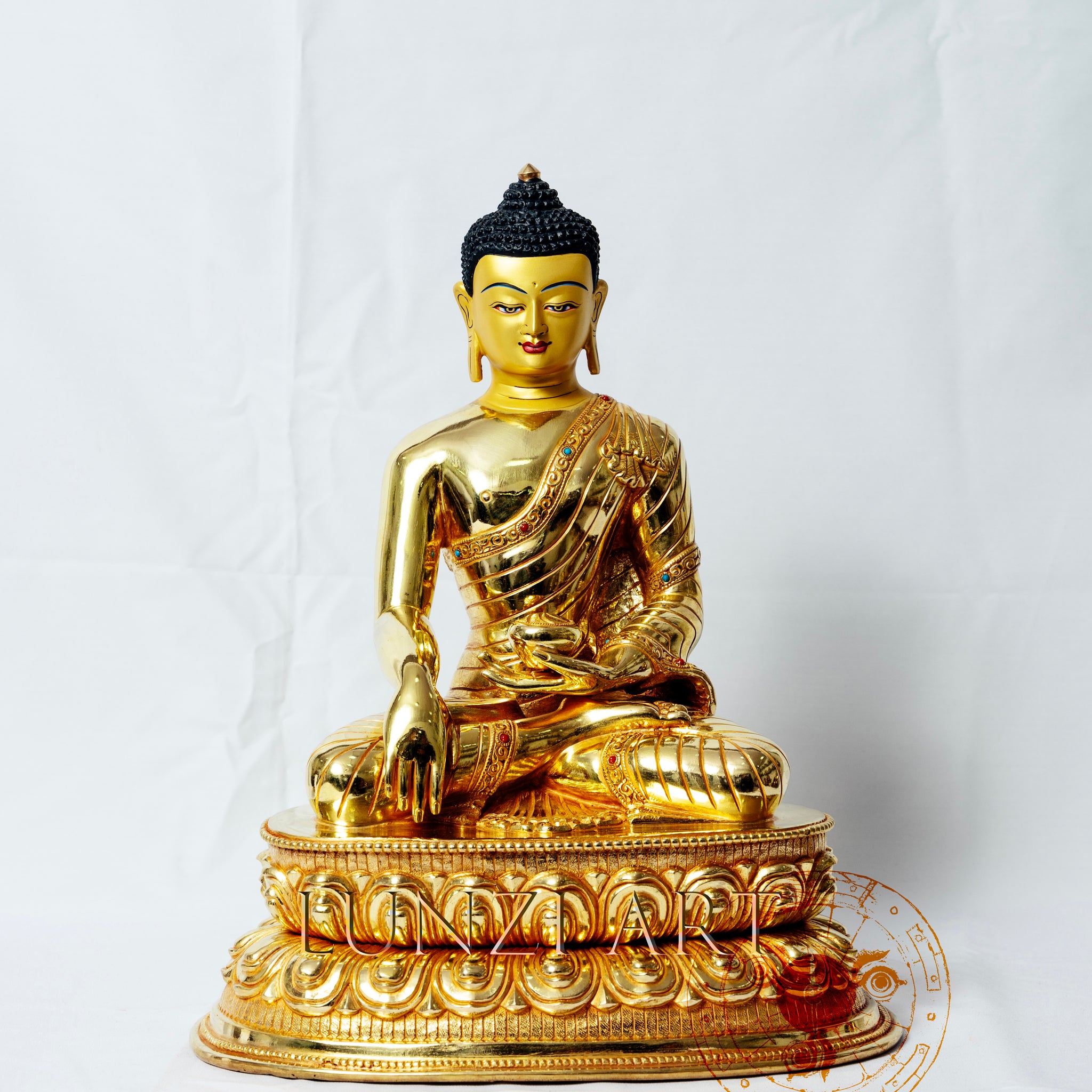 Shakyamuni Buddha Statue | Full Glided Copper With 24k Gold Plating - statues