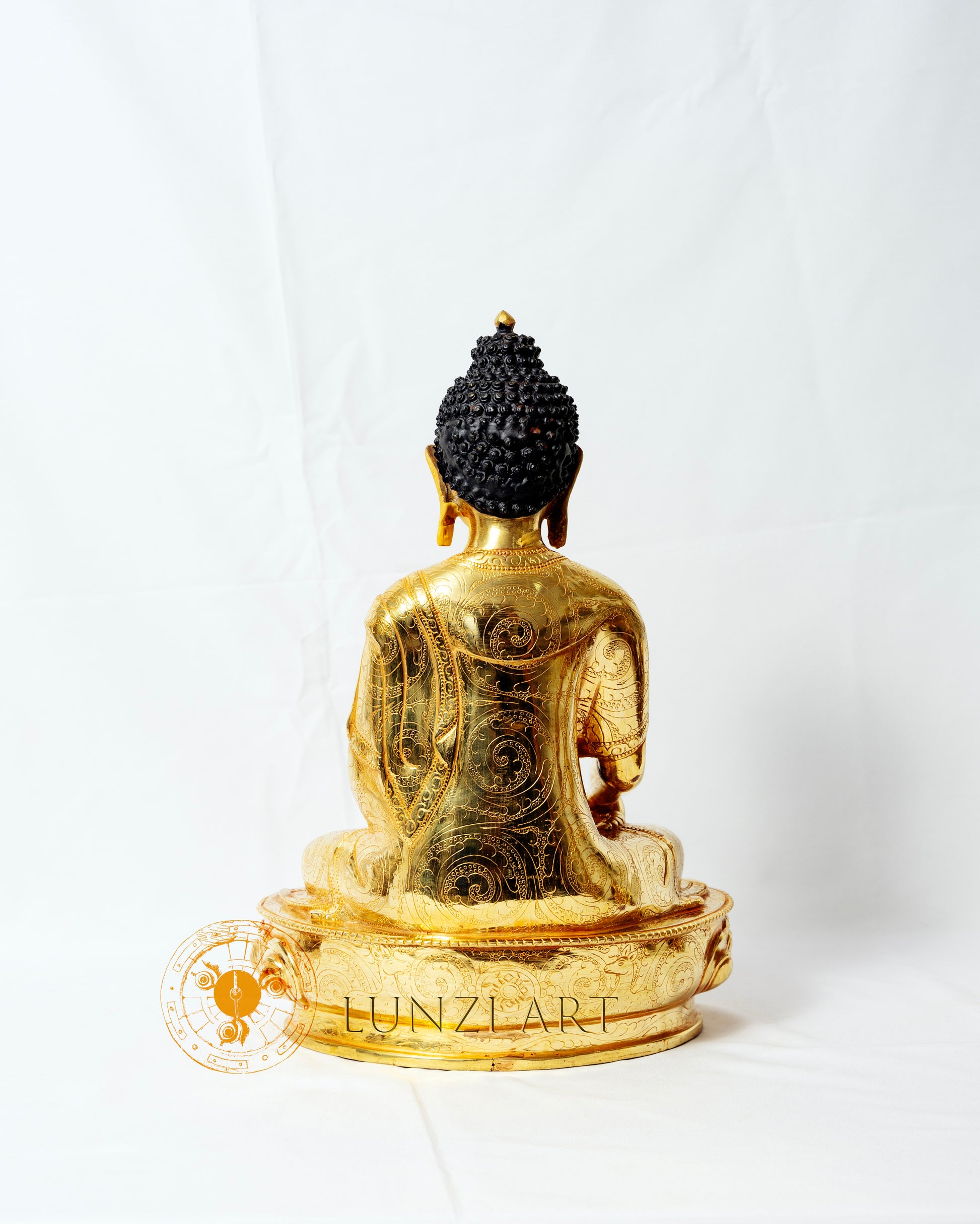 Shakyamuni Buddha Statue | Gold Plated Fully Gilded Copper - S-P-BA-FG -CG-SB-0022