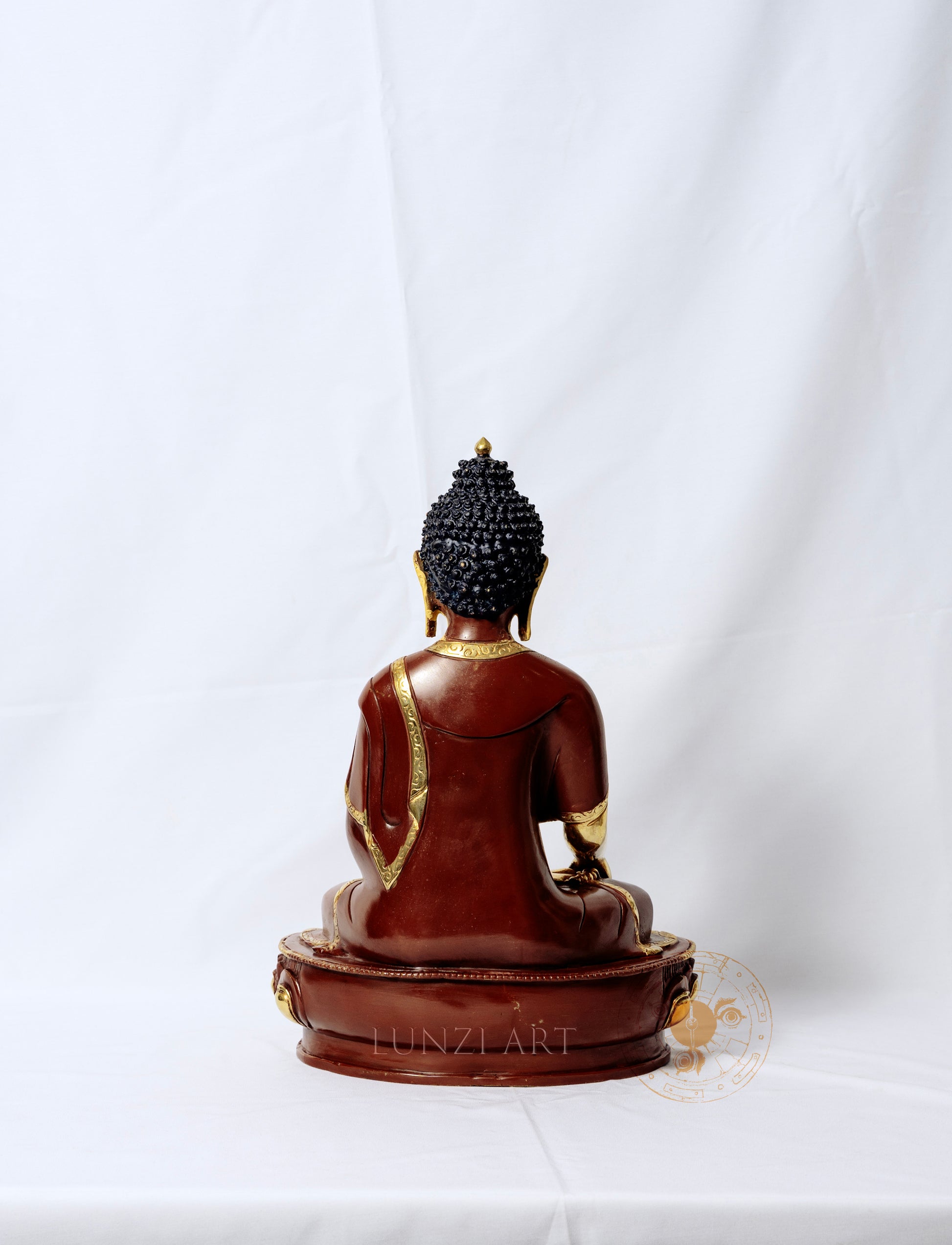 Shakyamuni Buddha Statue | Half Gold Plated Copper - statues