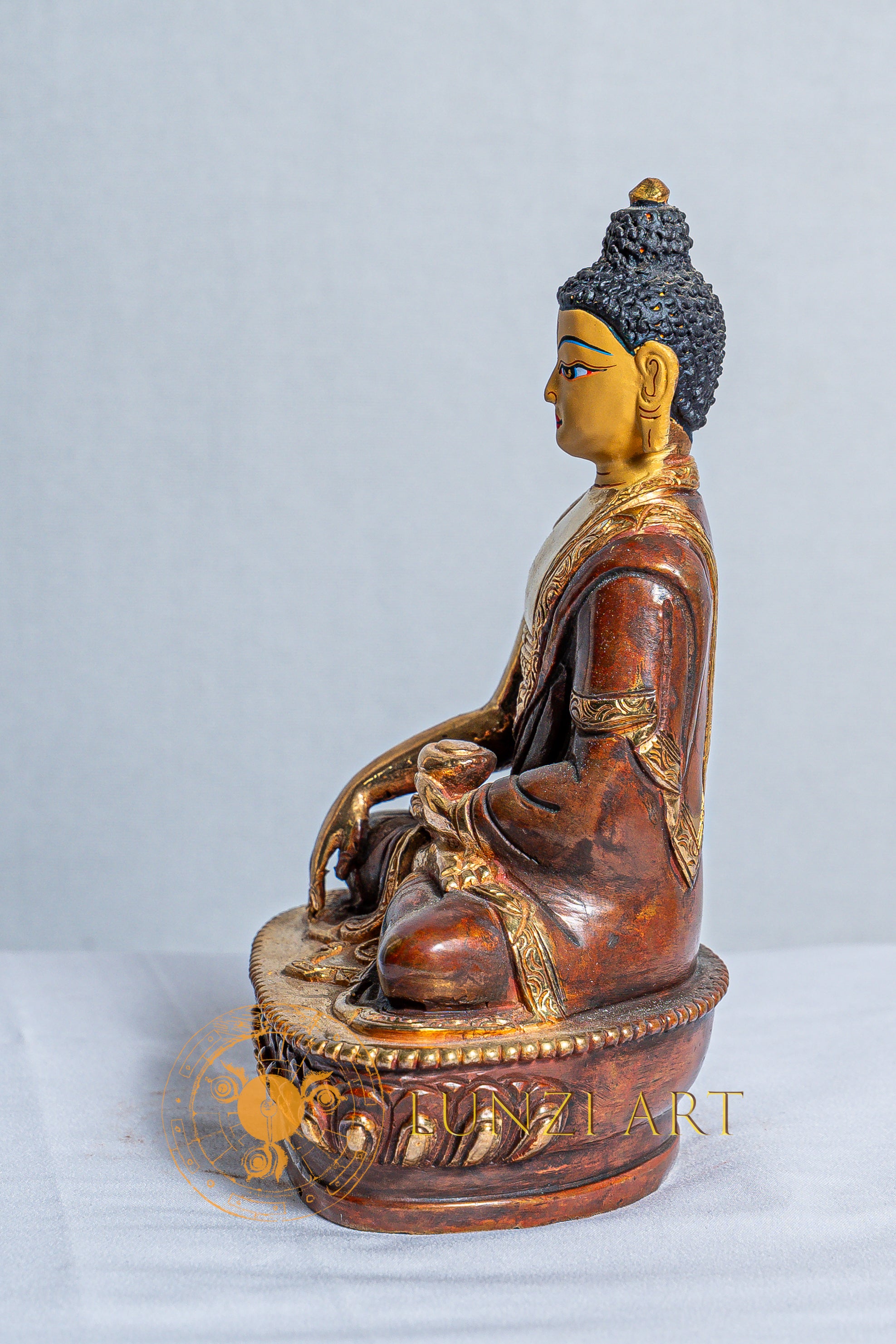 释迦牟尼佛像| 铜镀水银金– LunziArt-Nepal Buddha statues, thangkas