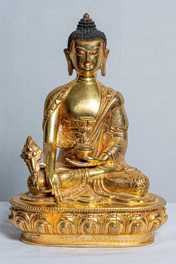 Shakyamuni Buddha Statue | Mercury Gold Plated on Copper - statues