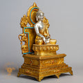 Shakyamuni Buddha Statue | Silver-Plated & Gold-Gilded Copper - S-P-R-GS-SB-00229