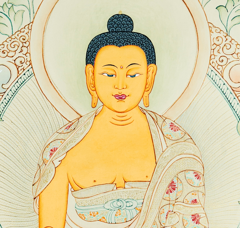 Shakyamuni Buddha Thangka: Radiance of Enlightenment - T-PS-SS-GB-AU-SB-0002