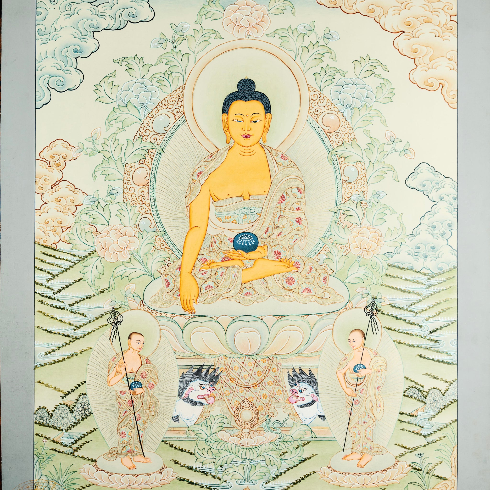 Shakyamuni Buddha Thangka: Radiance of Enlightenment - Thangka