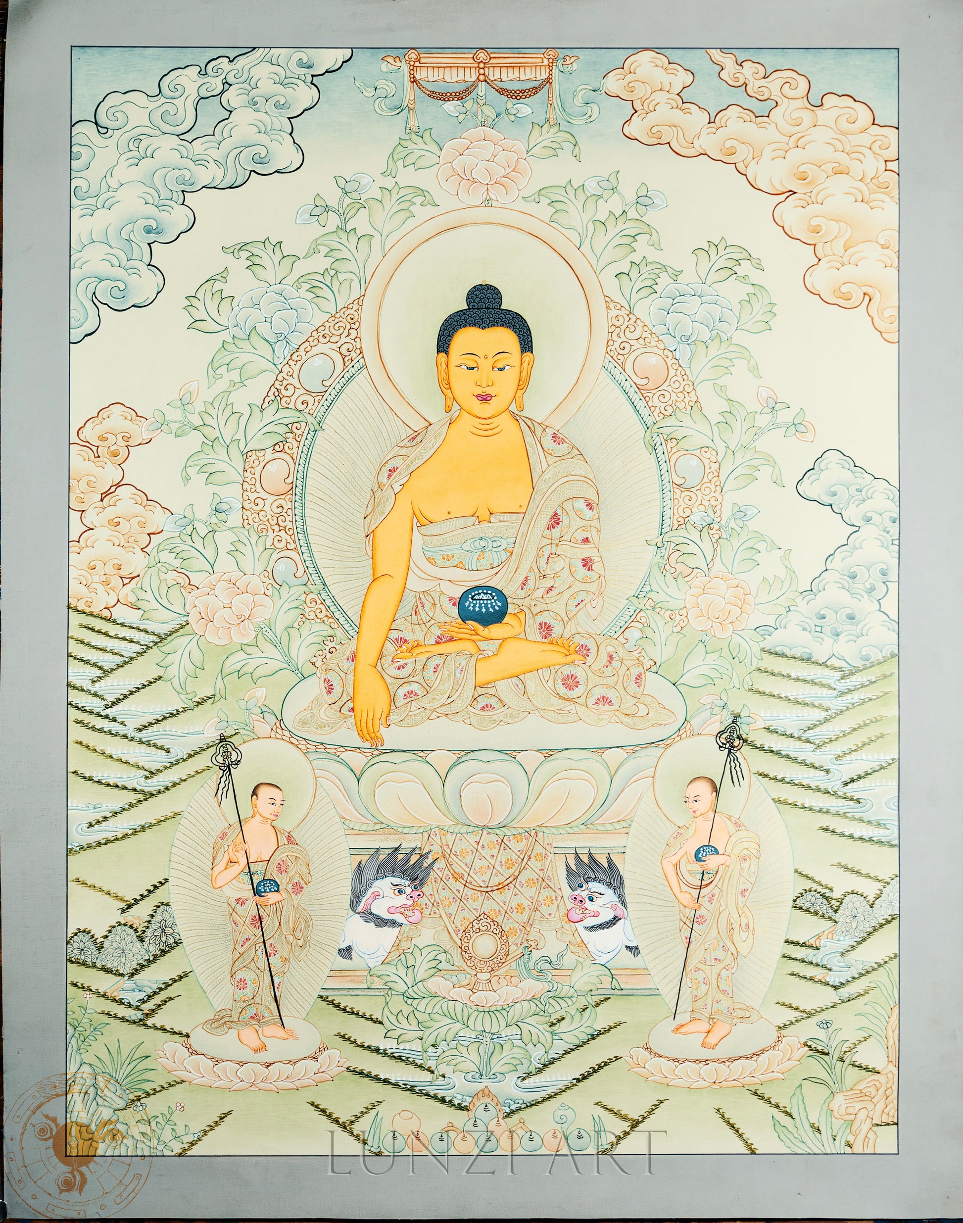 Shakyamuni Buddha Thangka: Radiance of Enlightenment - Thangka