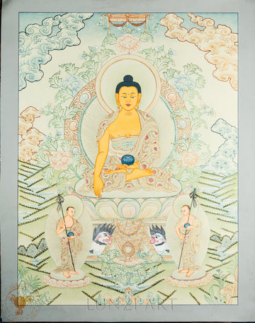 Shakyamuni Buddha Thangka: Radiance of Enlightenment - Thangka