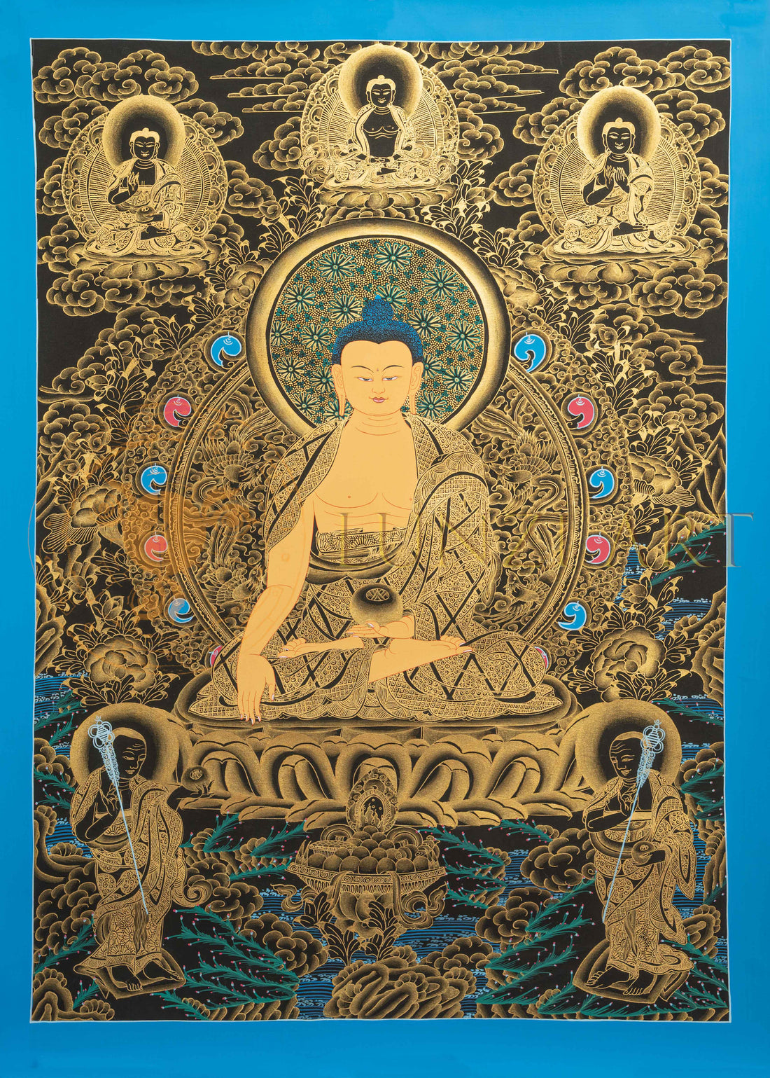 Shakyamuni Buddha Thangka: The Historical Buddha of Enlightenment - T-S-BT-BB-SB-0157