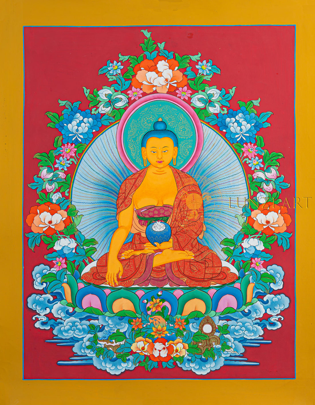 Shakyamuni Buddha Thangka: The Path to Enlightenment - T-N-ET-BB-AU-SB-0073