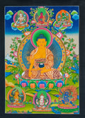 Shakyamuni Buddha Thangka: The Radiant Teacher of Enlightenment - T-S-BT-RB-AU-SB-0119
