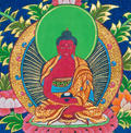 Shakyamuni Buddha Thangka: The Radiant Teacher of Enlightenment - T-S-BT-RB-AU-SB-0119