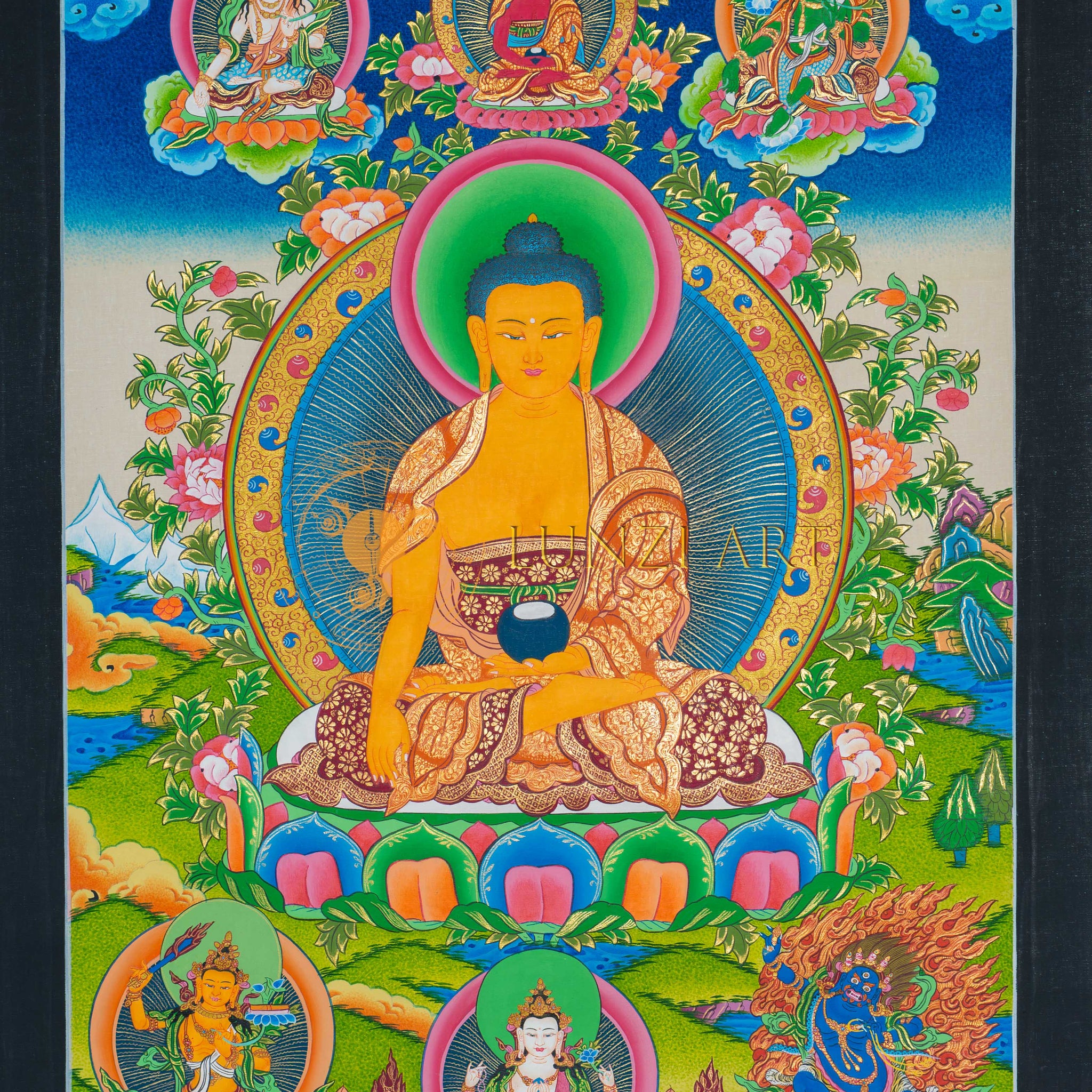 Shakyamuni Buddha Thangka: The Radiant Teacher of Enlightenment - Thangka