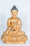 Shakyamuni Buddha statue | Copper with 24K Gold-Plated - S-B-RM-FG-CG-SB-0086