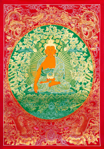 Shakyamuni Thangka – Hand-Painted Sacred Art of Enlightenment & Serenity - Thangka