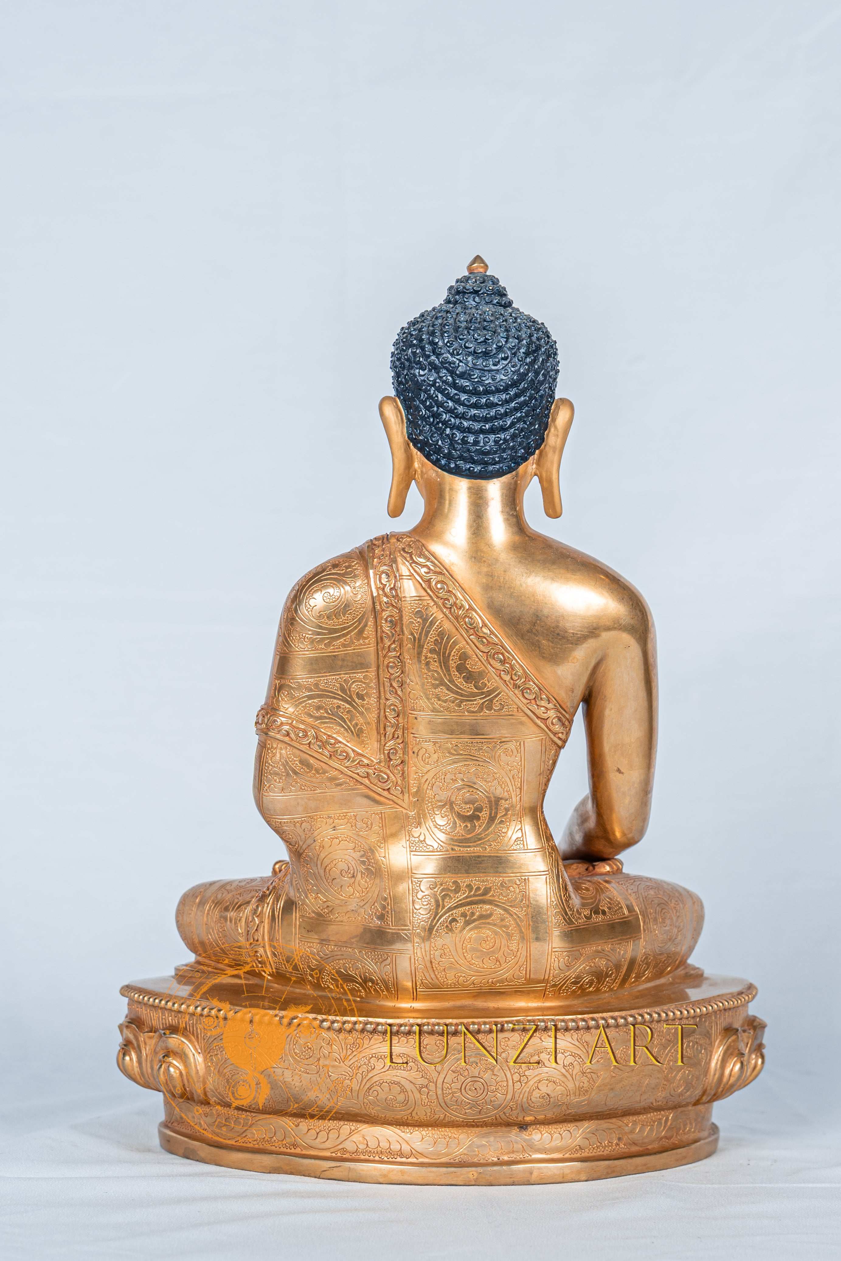 Shakyamuni buddha Statue | Fully Gold-Plated Copper